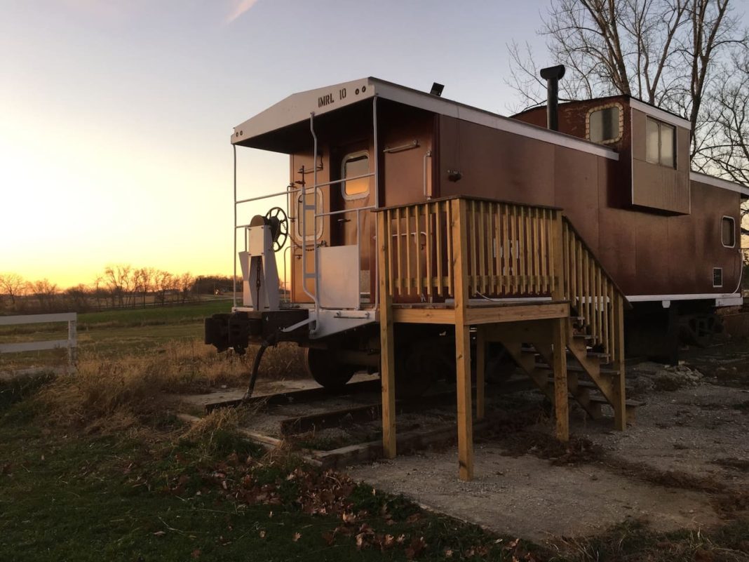 The Coolest Airbnb in Every State: Iowa Train Caboose Airbnb