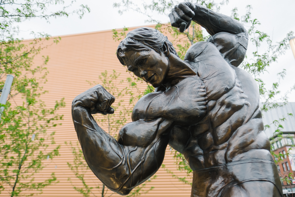"Pumped Up" Arnold Schwarzenegger Statue in Columbus, Ohio