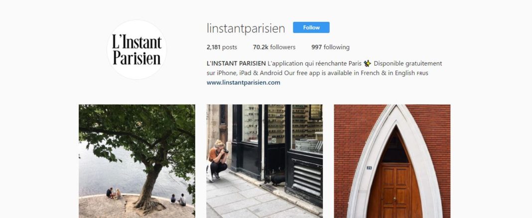 linstant parisian instagram page
