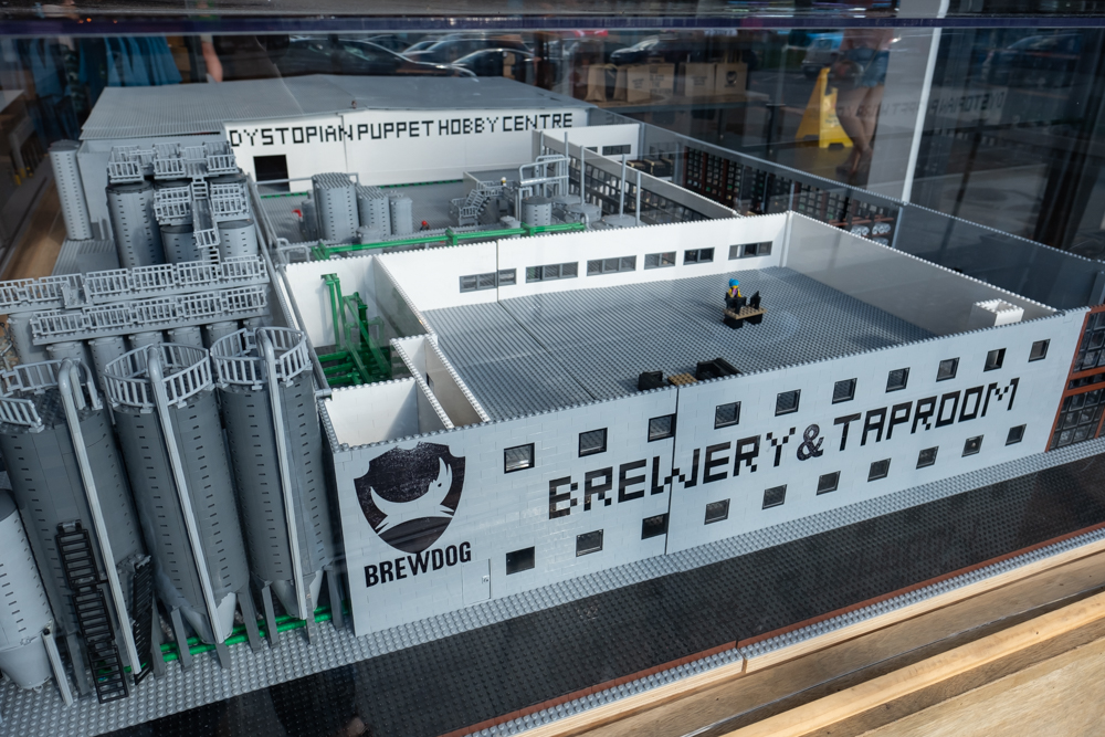 Lego model of Brewdog's Brewery and Taproom