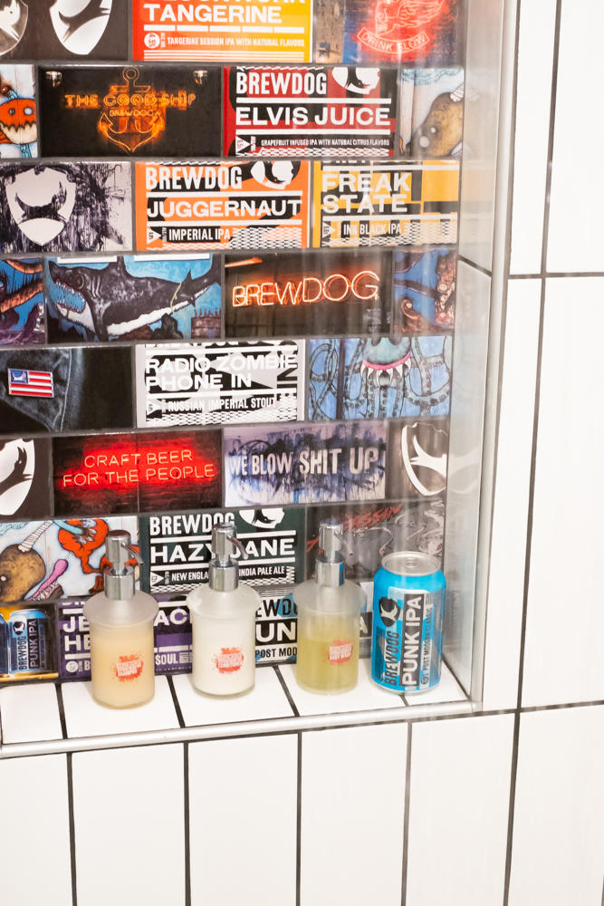 IPA Toiletries and beer in the shower