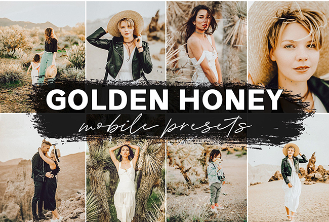 Golden Honey soft toned lightroom mobile presets