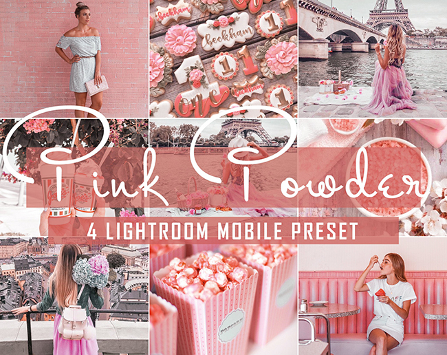 Pink powder lightroom mobile presets
