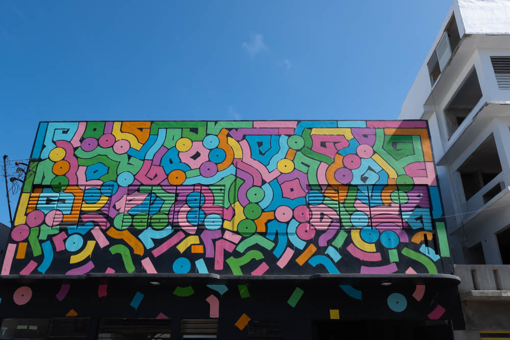 Abstract colorful Santurce street art