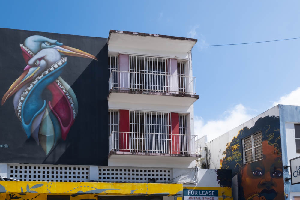 Storks with ruffles Santurce mural