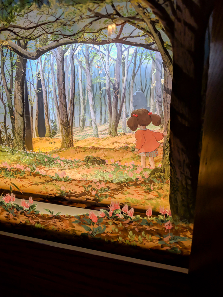 Shadowbox display inside the Ghibli Museum