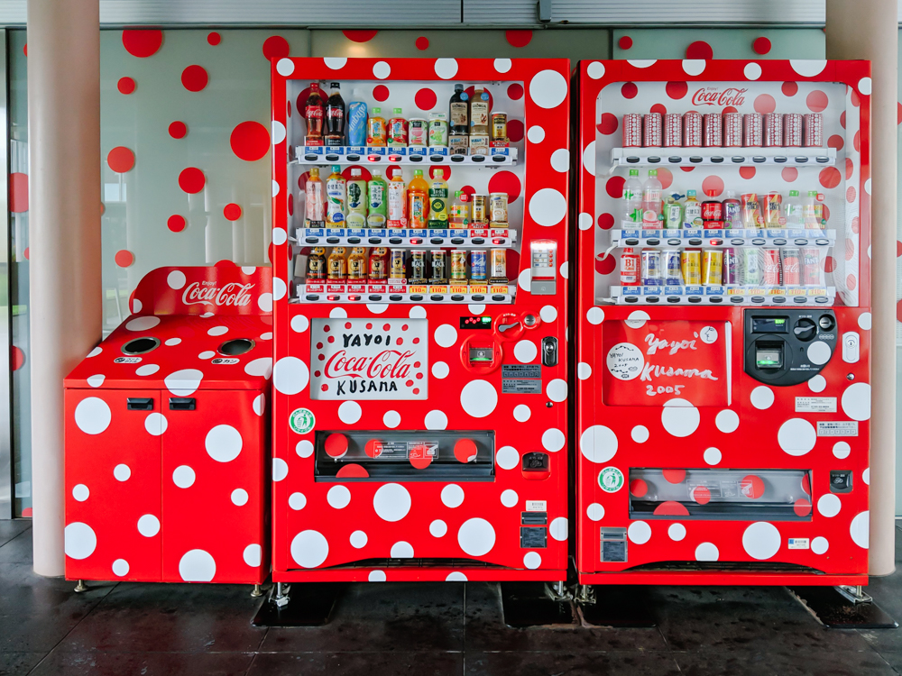 Yayoi Kusama coke machines at the Matsumoto City Art Museum