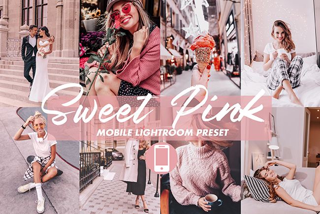 Sweet pink lightroom mobile presets
