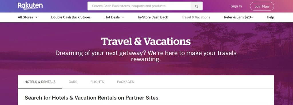 Rakuten travel cashback