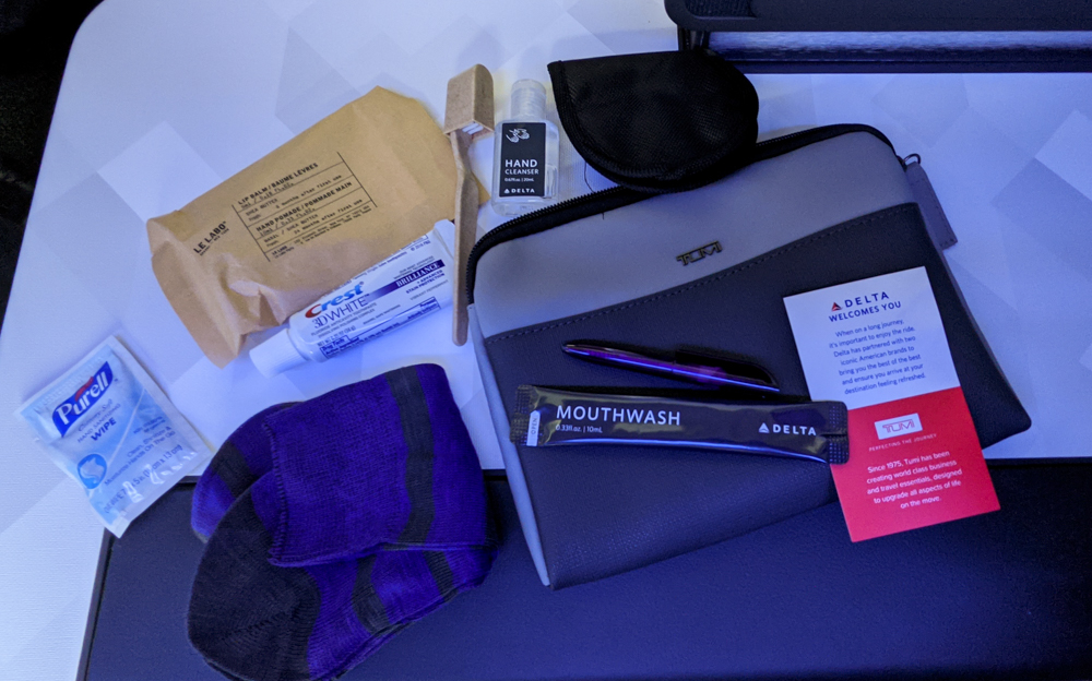Delta One Covid amenity kit