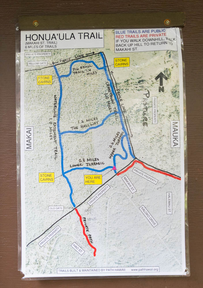 Makahi St trail map
