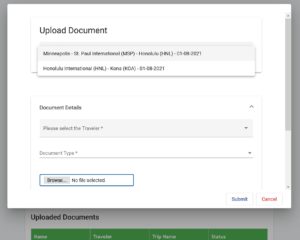 Hawaii Safe Travel document upload