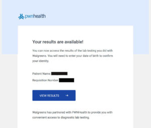 Walgreens covid test results email